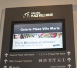 Contenu d'affichage num�rique � la Place Ville Marie