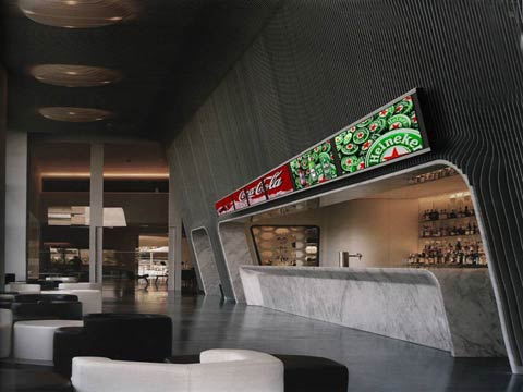 Digital signage in a bar or restaurant